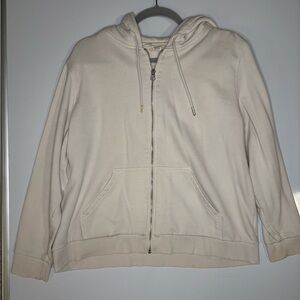 H&M Cream Zip-Up Hoodie